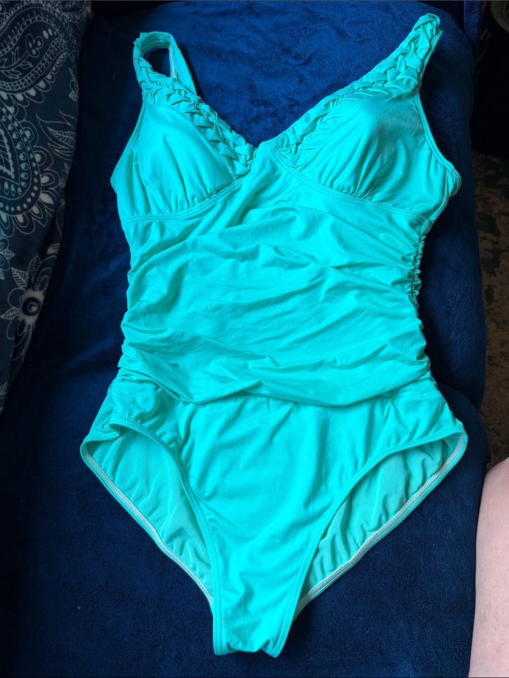 Jantzen Teal One-Piece Swimsuit with Bra-Style Cups